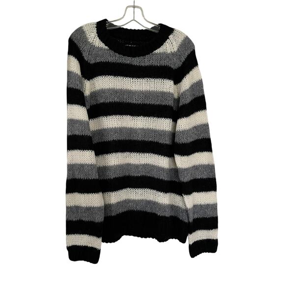 Zara Steven Meisel Striped Alpaca Sweater – Cozy Oversized Fit size M - Picture 1 of 6
